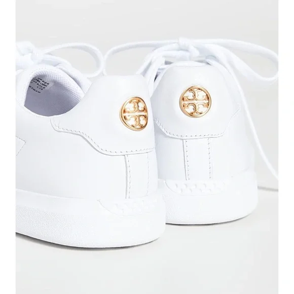 Tory Burch Classic Howell Court White Leather Tennis Shoes Size 8 - Picture 11 of 12
